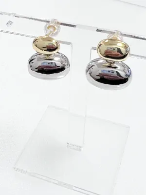 Maddison - Two Toned Drop Earrings