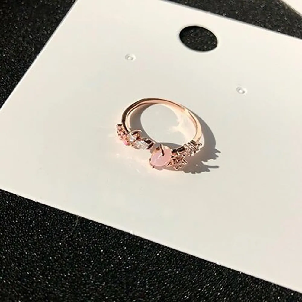 Magical and Delicate Rhinestone Heart and Flower Rings