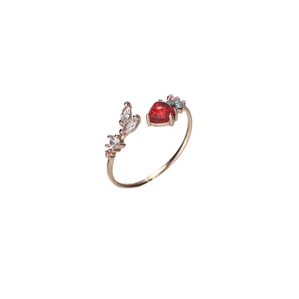 Magical and Delicate Rhinestone Heart and Flower Rings