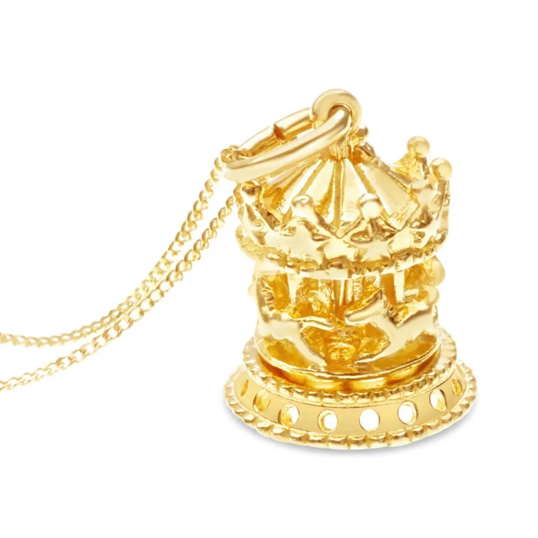 Magical Charm Necklace | Carousel - Happiness - Gold