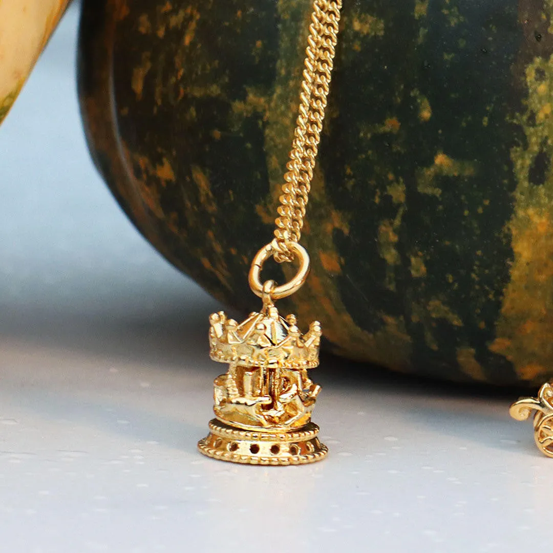 Magical Charm Necklace | Carousel - Happiness - Gold
