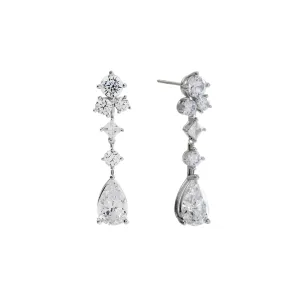Marta Rhodium Chandelier Earrings