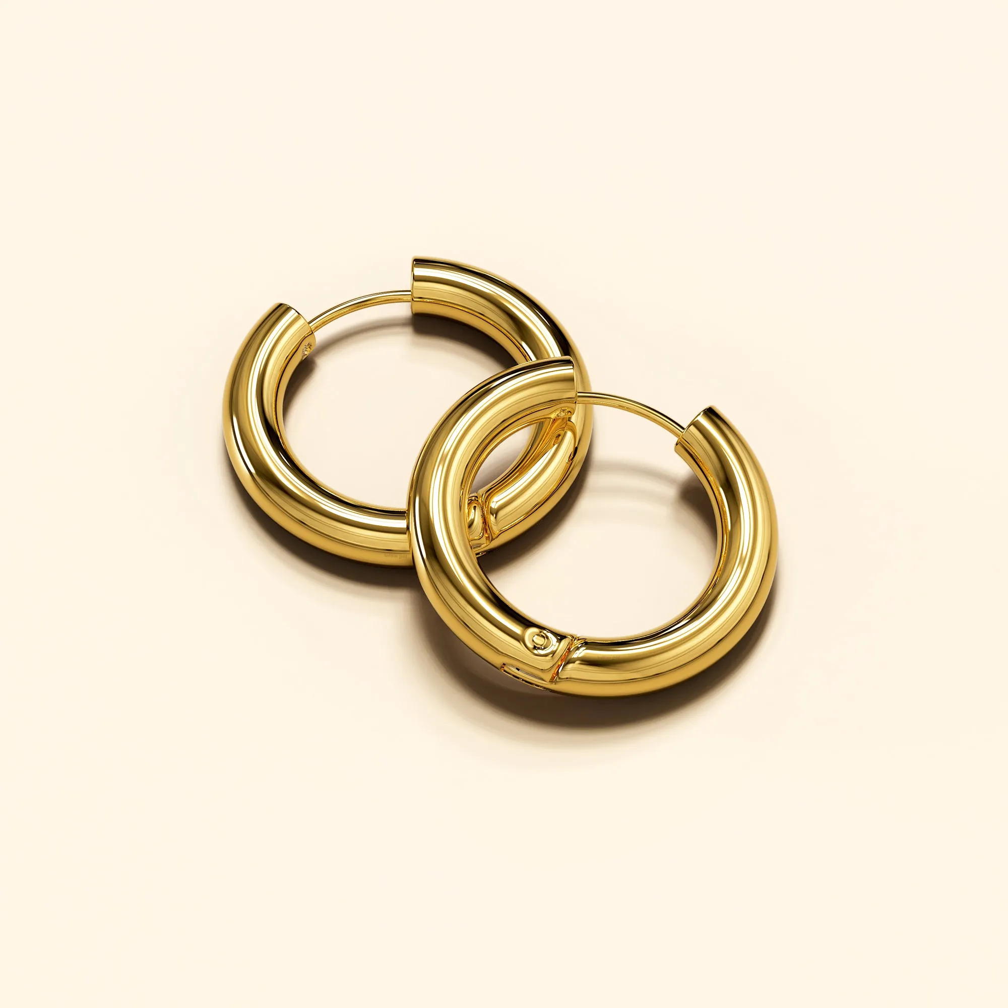 Mellow Hoop Gold Layered Earrings