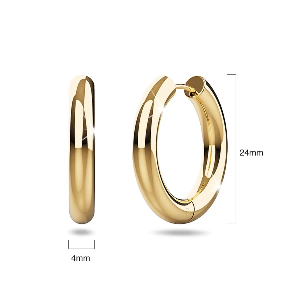 Mellow Hoop Gold Layered Earrings