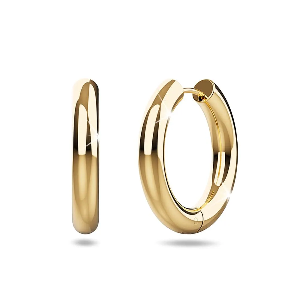 Mellow Hoop Gold Layered Earrings