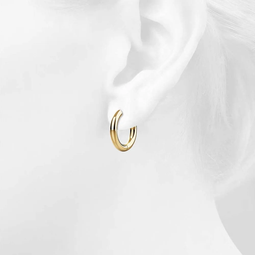 Mellow Hoop Gold Layered Earrings