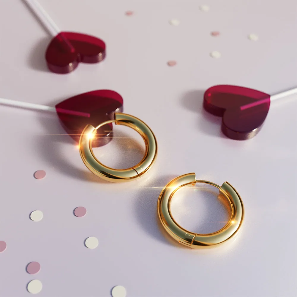 Mellow Hoop Gold Layered Earrings