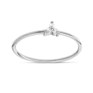 Midsummer Star Delicate Starburst Ring - White Topaz