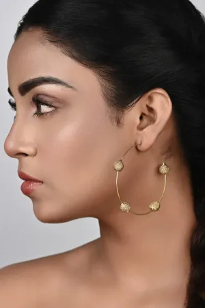 Miharu Dhokra Wire Hoops