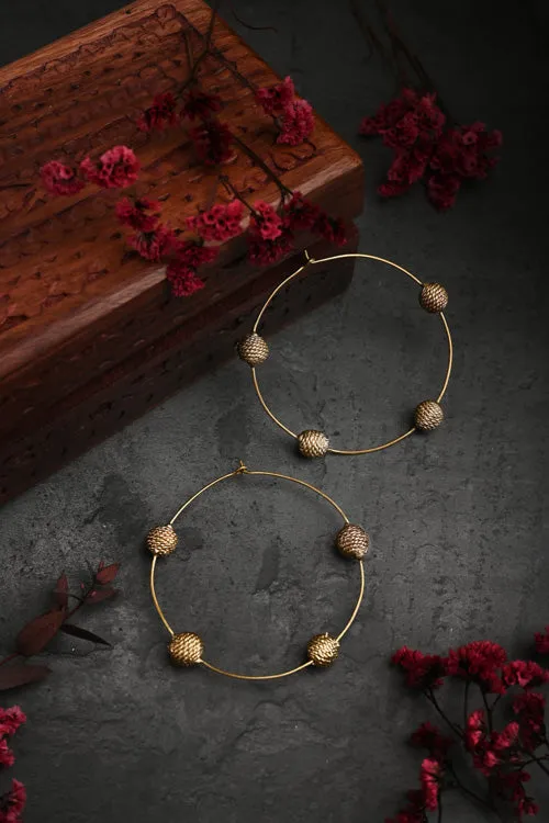Miharu Dhokra Wire Hoops