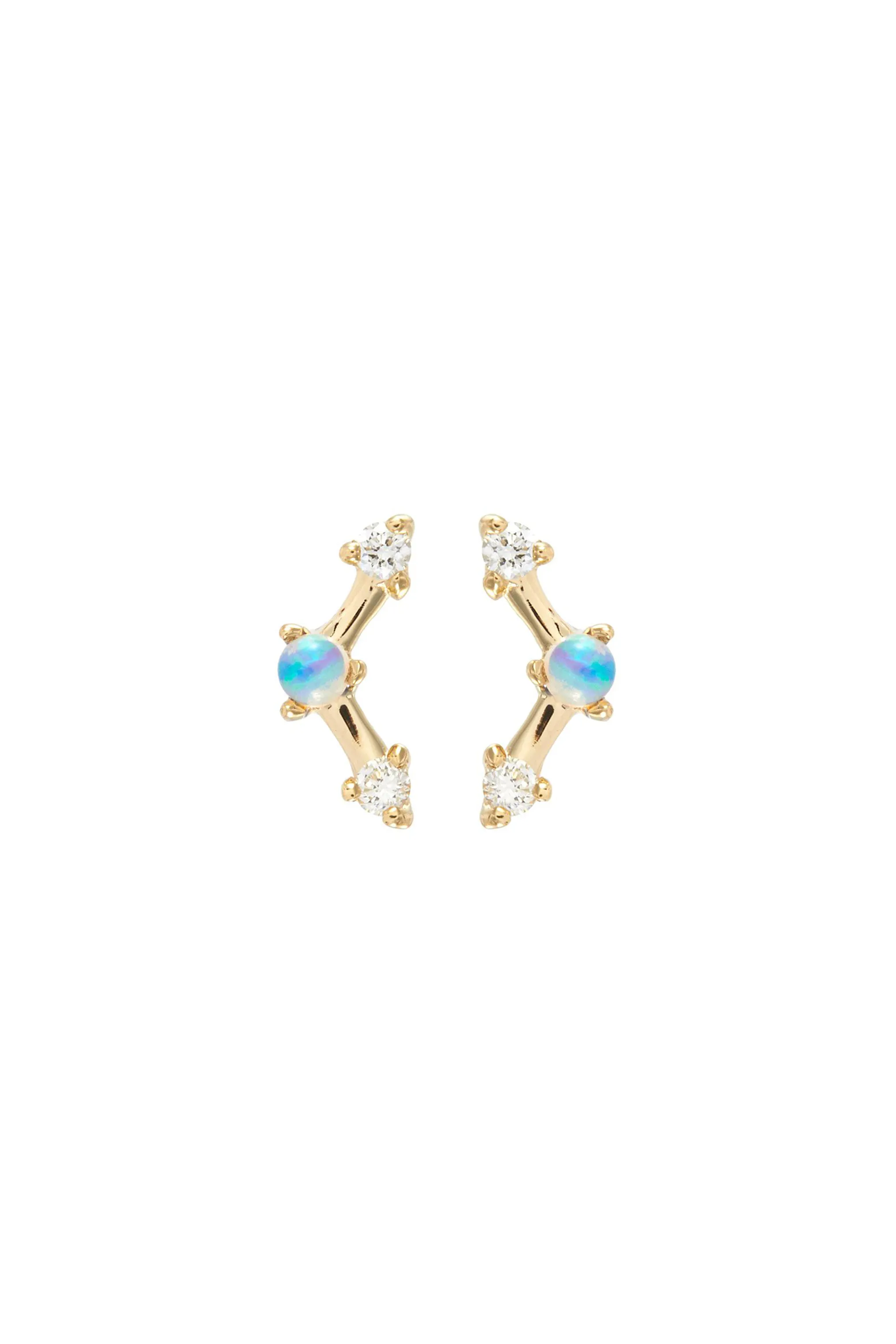 Mini Three Step Point Earrings