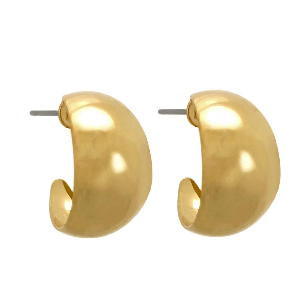 Mirror-Finish Chunky Curl Earrings