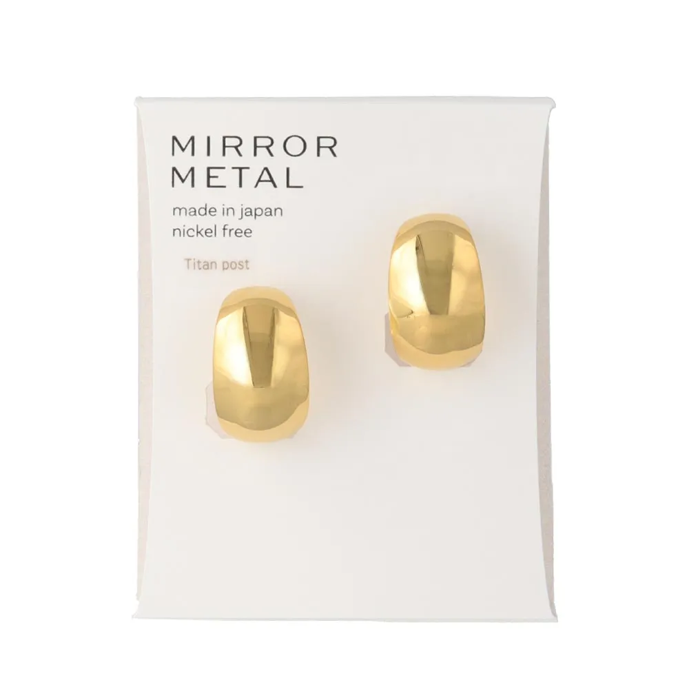 Mirror-Finish Chunky Curl Earrings