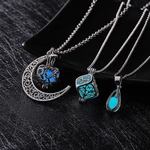 Moon Square Heart Necklaces