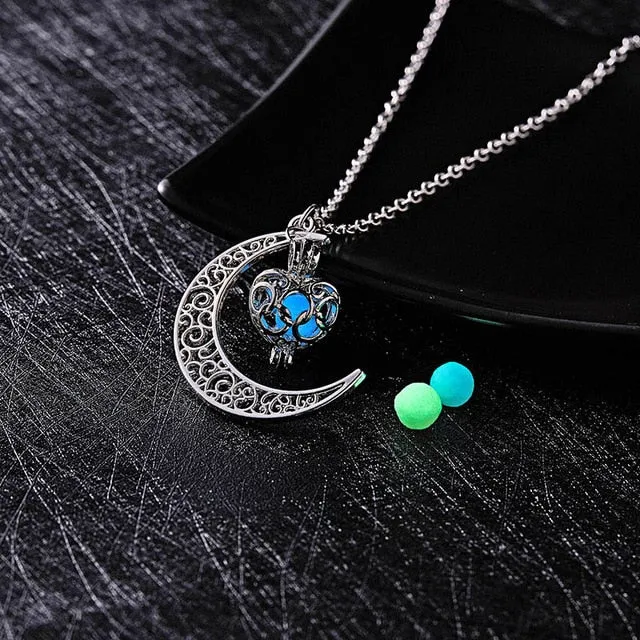 Moon Square Heart Necklaces