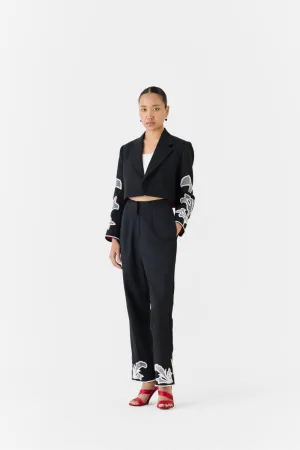 MOONSTONE CROP BLAZER & TROUSERS CO-ORD