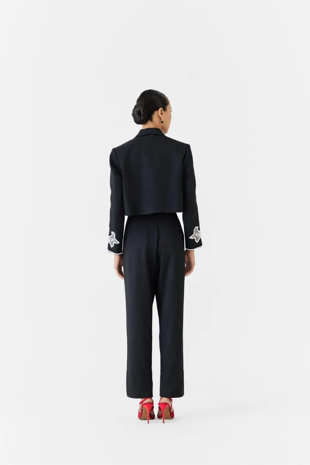 MOONSTONE CROP BLAZER & TROUSERS CO-ORD