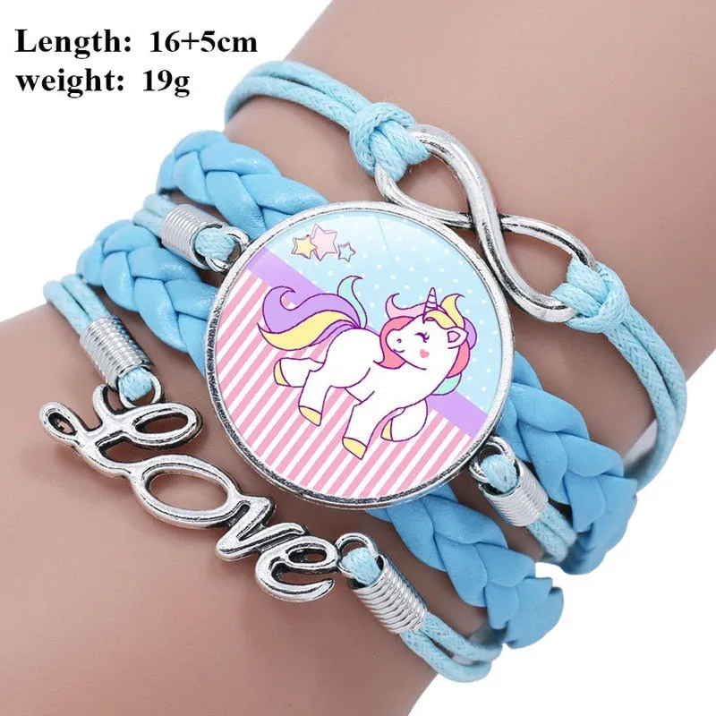Multi-layer Unicorn Braided Girls Charm Friendship Bracelets