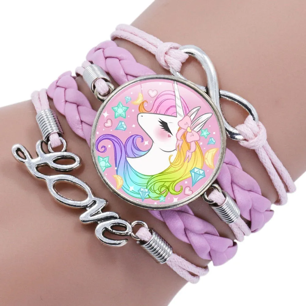 Multi-layer Unicorn Braided Girls Charm Friendship Bracelets