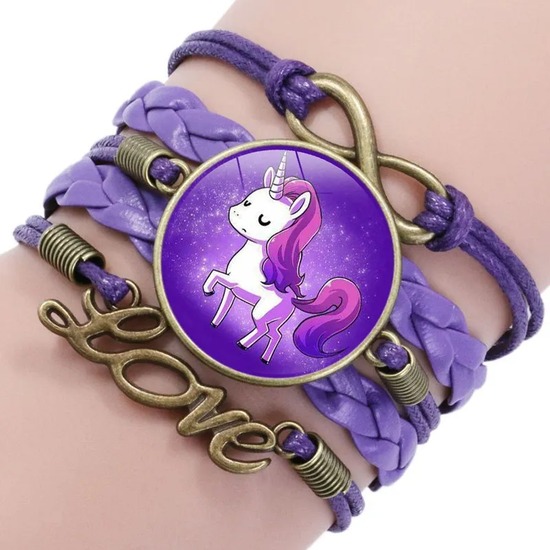 Multi-layer Unicorn Braided Girls Charm Friendship Bracelets