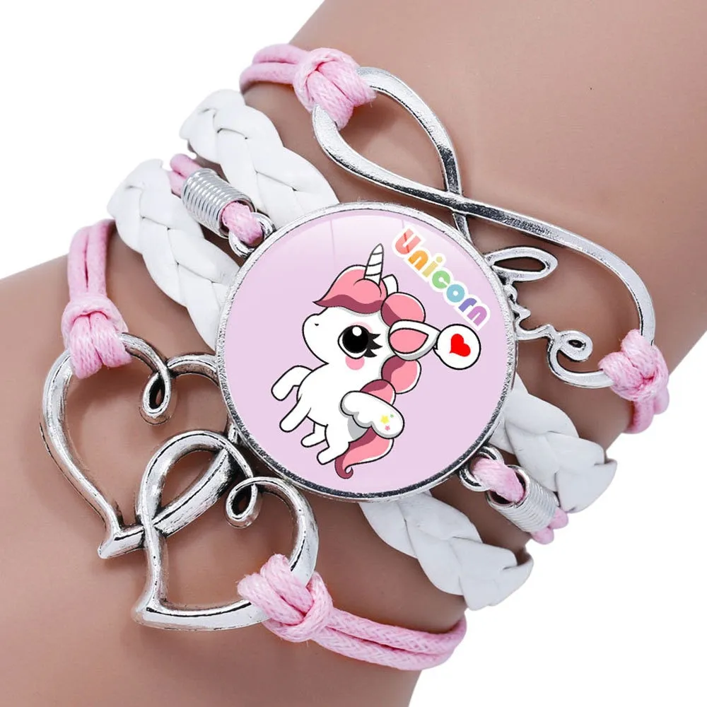 Multi-layer Unicorn Braided Girls Charm Friendship Bracelets