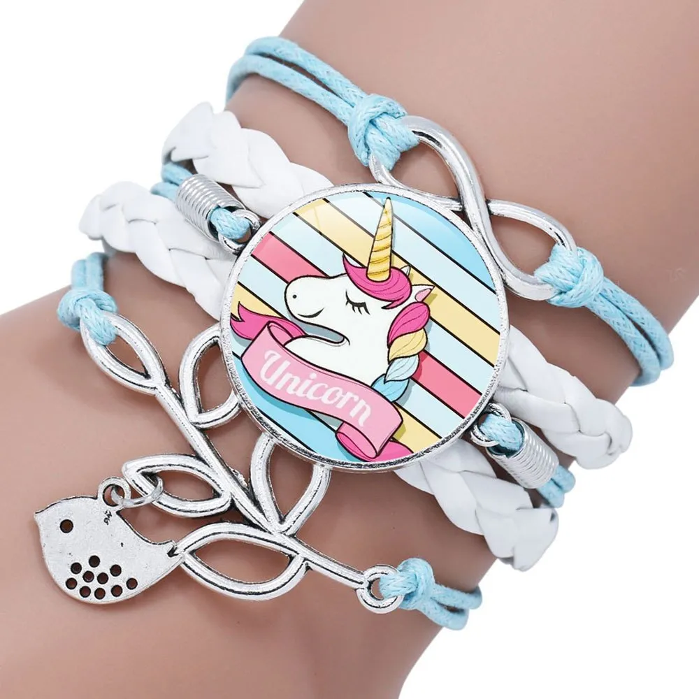 Multi-layer Unicorn Braided Girls Charm Friendship Bracelets