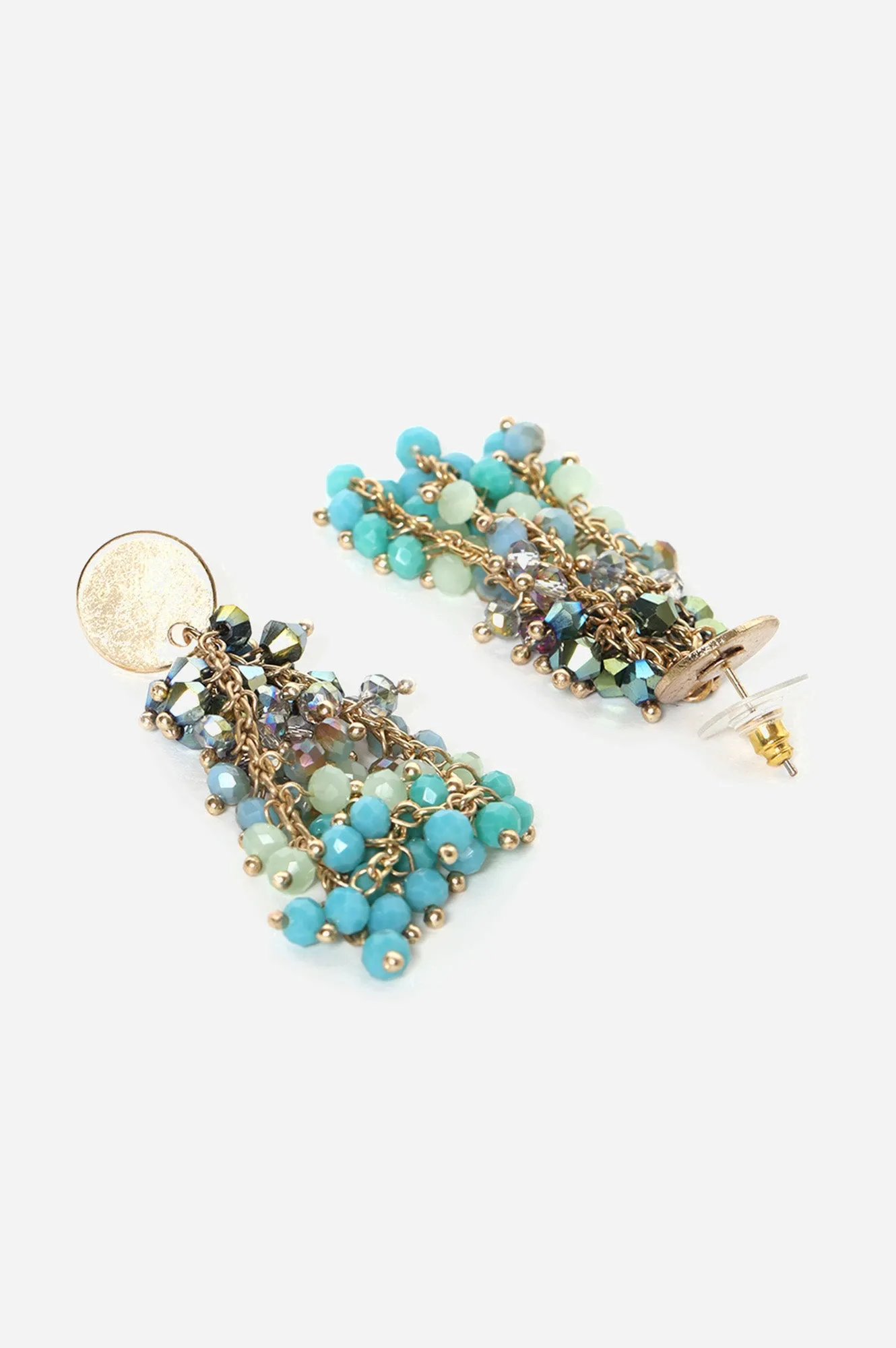 Multicoloured Bead Work Contemporary Earrings