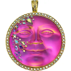 Mystic Fairy Seaview Moon Foldover Pendant (Goldtone/Iridis)