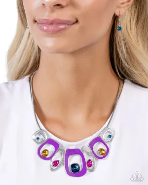 Necklaces Poetically Painted - Purple N495