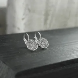 Nostalgia Diagonal French Hook Earring Silver Plating