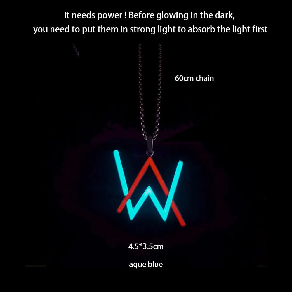 Novel Luminous Glowing Butterfly Pendant Hexagram Necklace Glow In The Dark