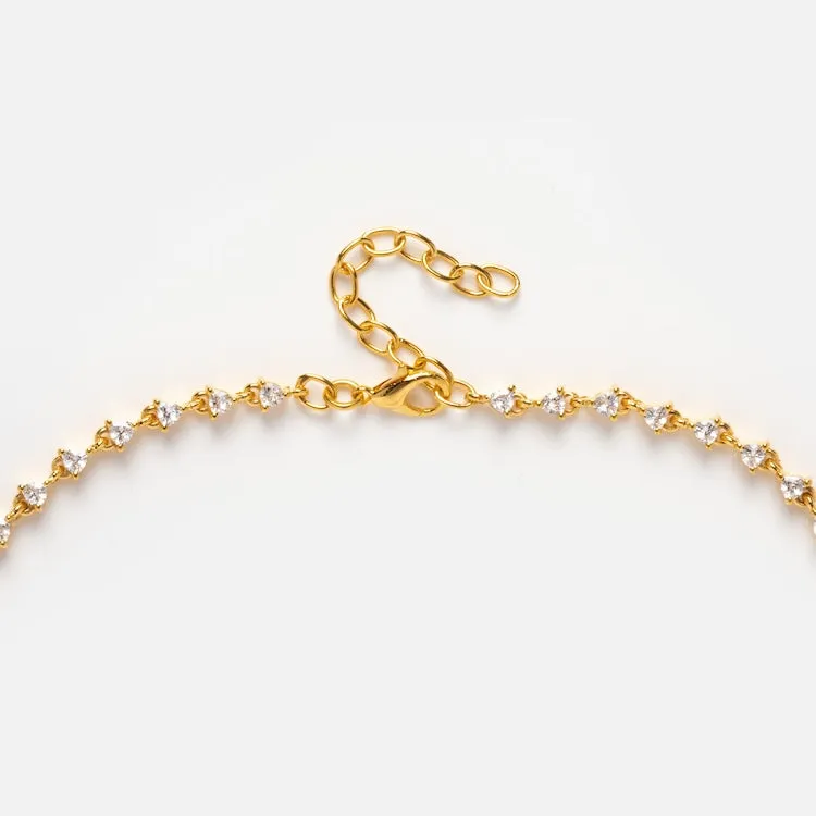 Ombre Pink Topaz and Garnet Grande Tennis Necklace