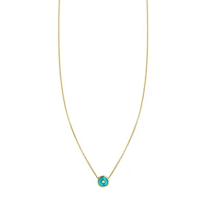 Opal & Diamond Sun Disk Necklace