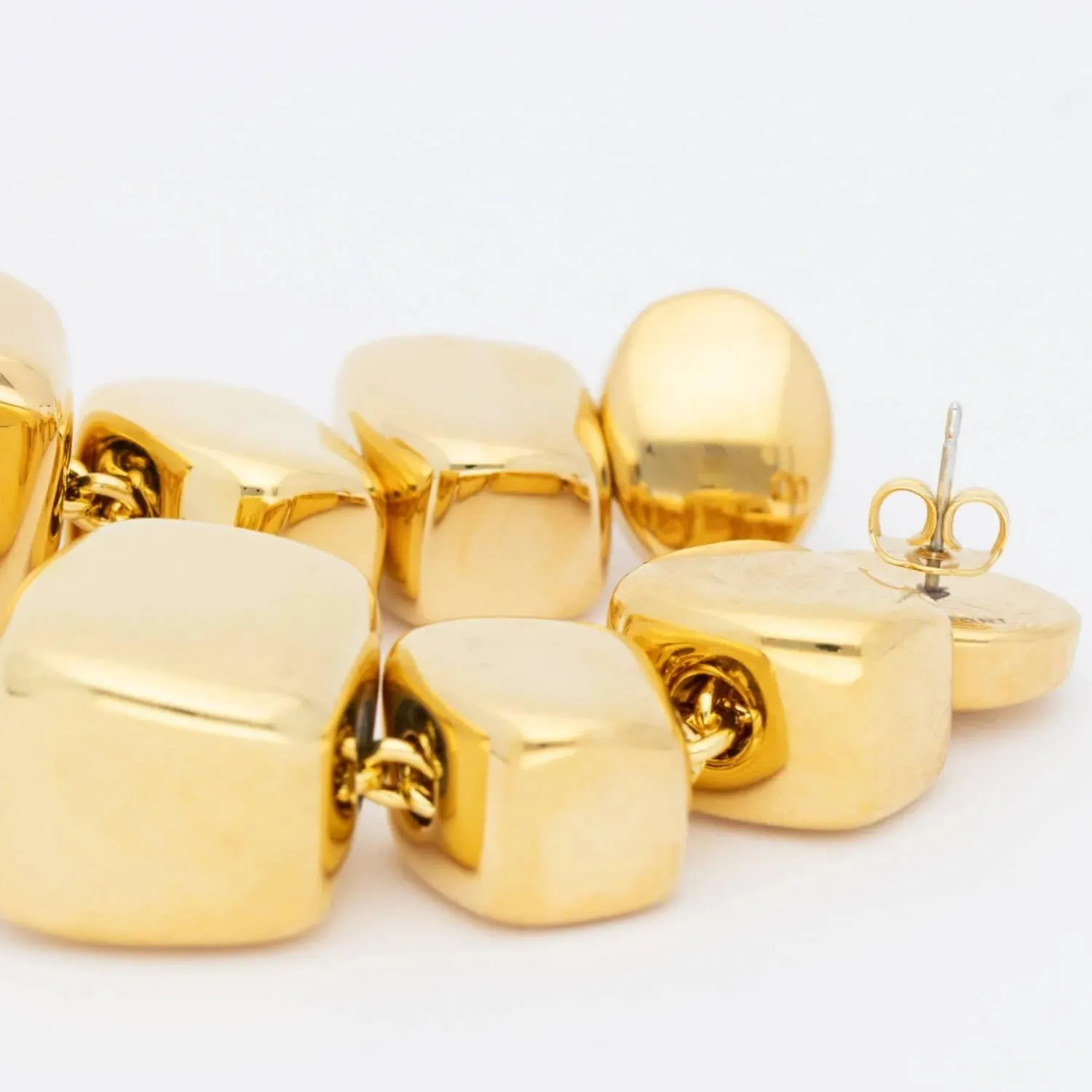 Organic Shaped Earrings - Gold