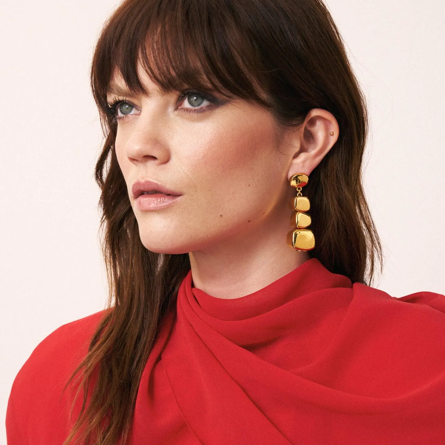 Organic Shaped Earrings - Gold
