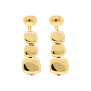 Organic Shaped Earrings - Gold