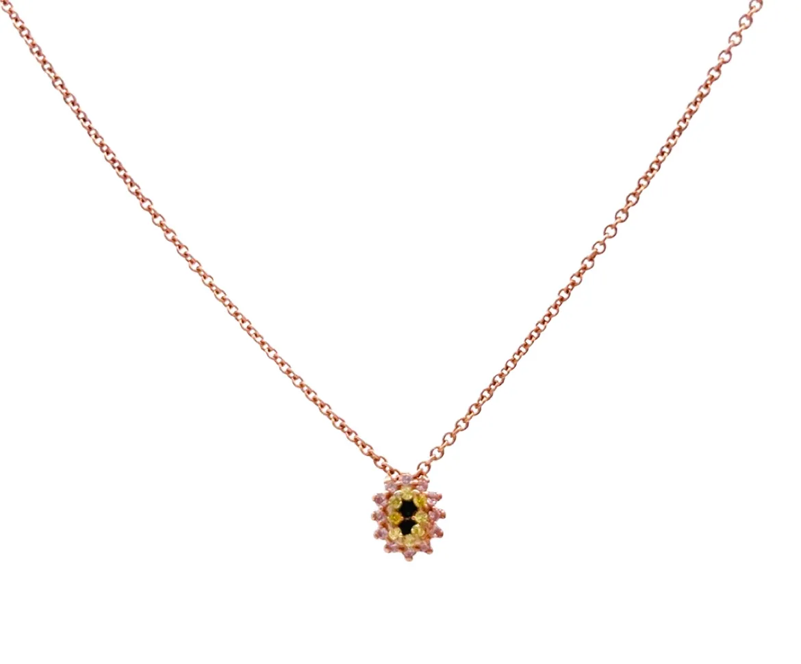 Oval Cluster Pendant Necklace