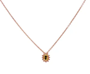 Oval Cluster Pendant Necklace
