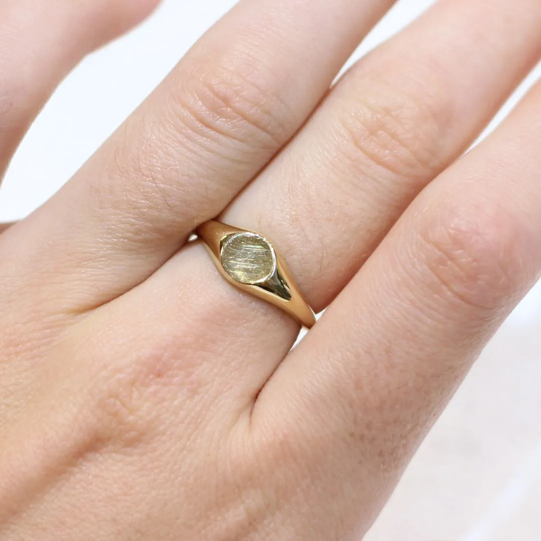 Oval Gold Signet Ring