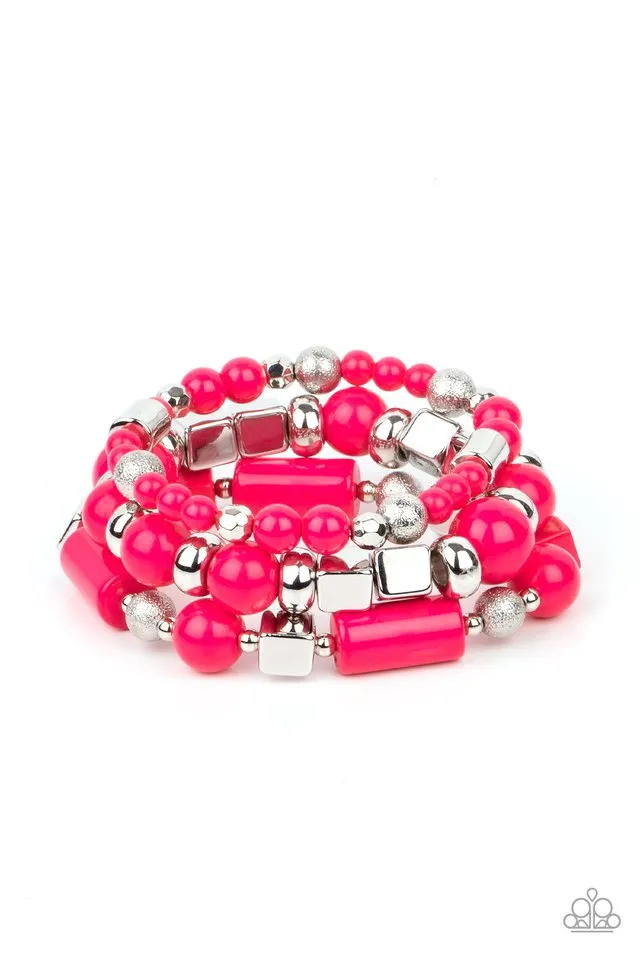 Paparazzi Bracelet ~ Perfectly Prismatic - Pink