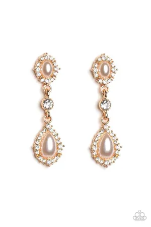 Paparazzi Earring ~ All-GLOWING - Gold
