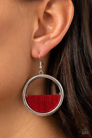 Paparazzi Earring ~ Stuck in Retrograde - Red