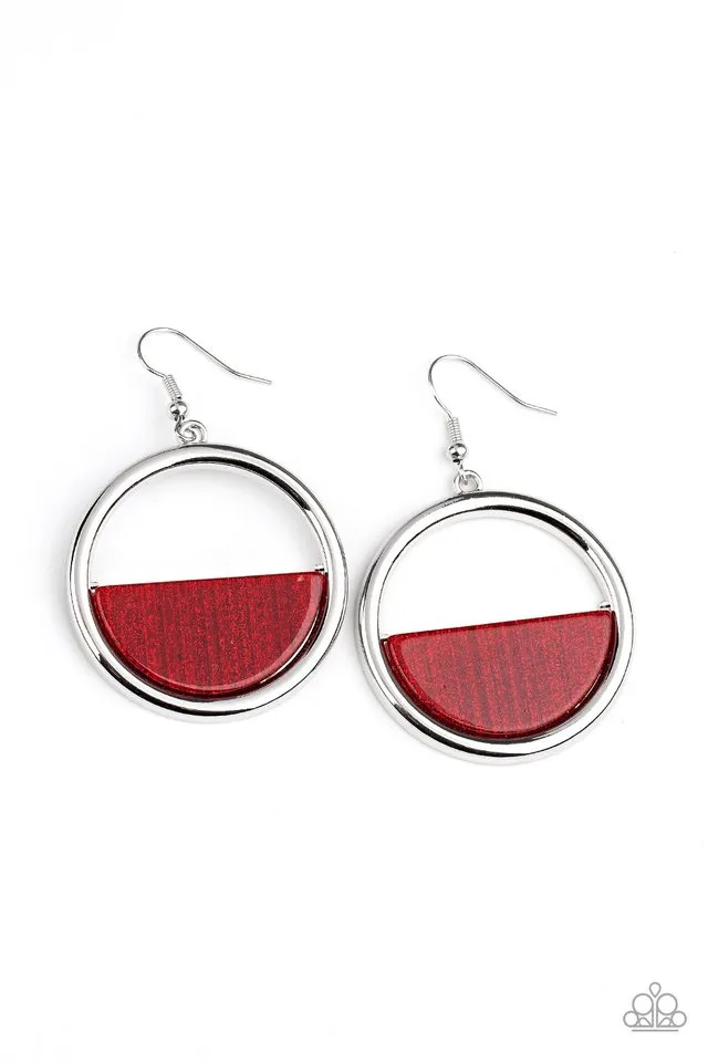 Paparazzi Earring ~ Stuck in Retrograde - Red
