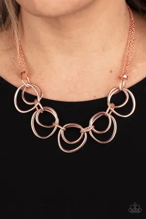 Paparazzi Necklace ~ Asymmetrical Adornment - Copper
