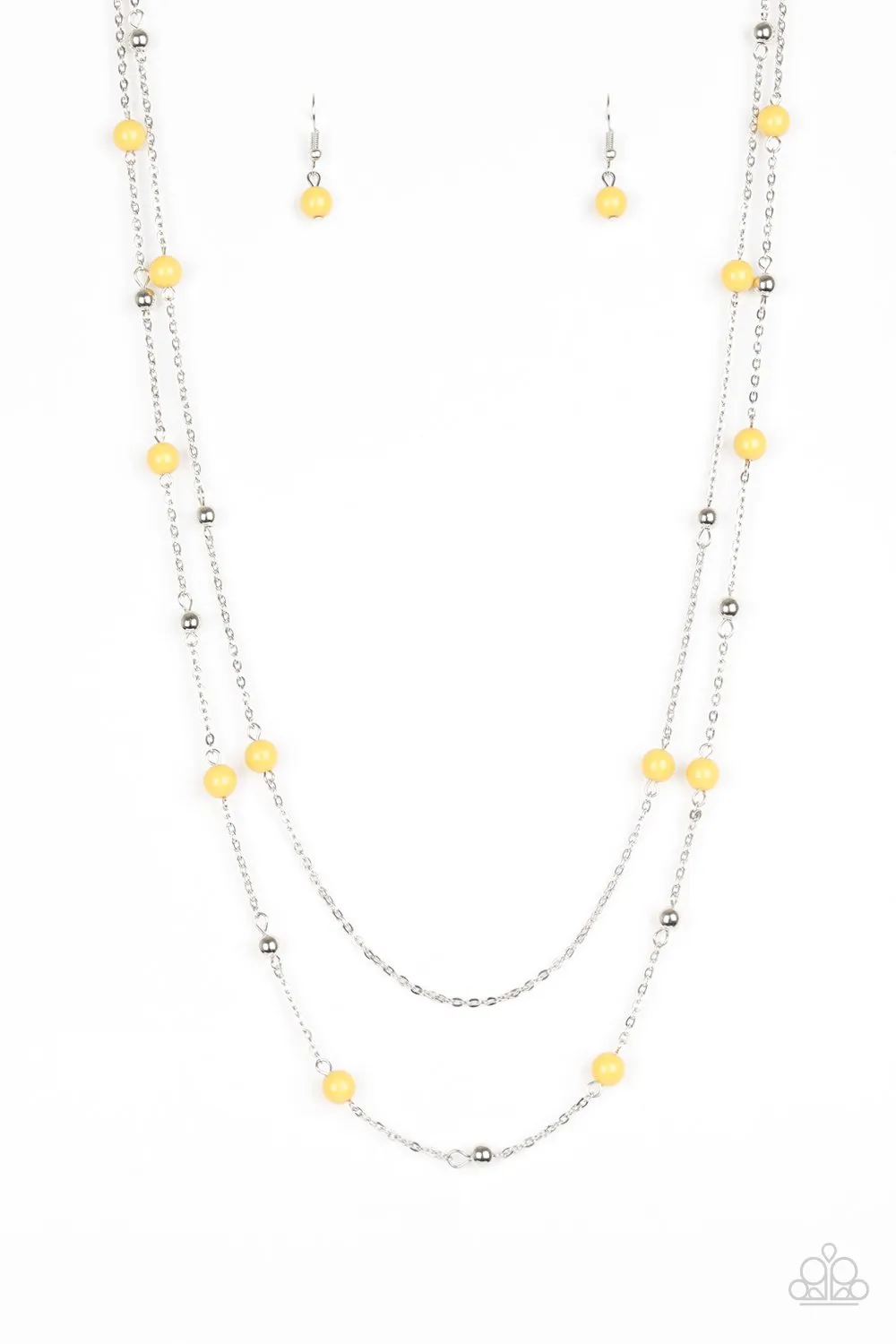 Paparazzi Necklace ~ Beach Party Pageant - Yellow