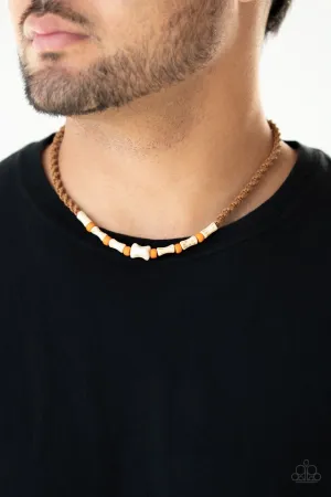 Paparazzi Necklace ~ Beach Shark - Orange