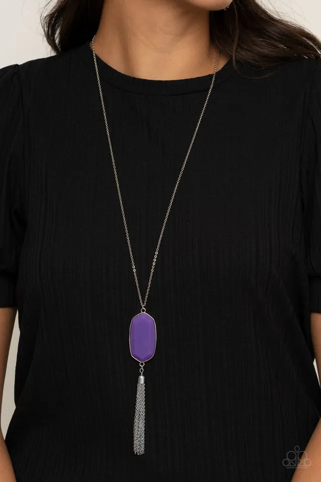 Paparazzi Necklace ~ Got A Good Thing GLOWING - Purple