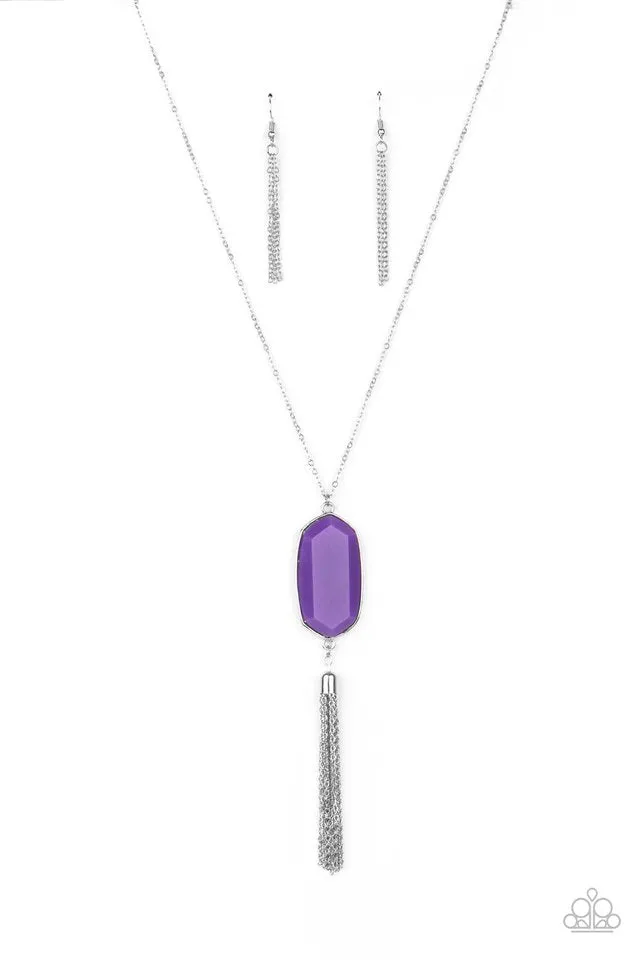 Paparazzi Necklace ~ Got A Good Thing GLOWING - Purple