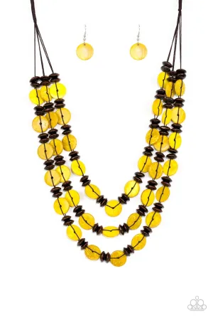 Paparazzi Necklace ~ Key West Walkabout - Yellow