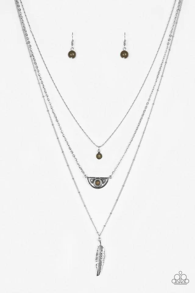 Paparazzi Necklace ~ Sahara Sparrow - Green